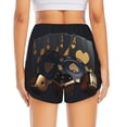 thumbnail image 2 of Lsque Casino Cards Poker Printed Women's Running Shorts with Liner Pockets,Elastic Quick Dry Workout Athletic Gym Yoga Shorts,Womens High Waist Shorts-XX-Large, 2 of 9