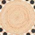 thumbnail image 3 of SAFAVIEH Natural Fiber Annandale Geometric Area Rug, Beige/Black, 4' x 4' Round, 3 of 4
