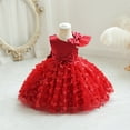 thumbnail image 2 of Girls' Princess Dress Sleeveless Tulle Dress with Bowknot and 3D Butterfly Appliques for Special Occasions and Parties, 2 of 5