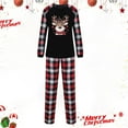 thumbnail image 2 of Odeerbi Christmas Pajamas for Family Holiday Plaid Long Sleeve Family Christmas Pajamas Matching Sets Mom Plaid Print Tops Pants Set Two-Piece Sleepwear Xmas Family Matching PJs Set Black, 2 of 5