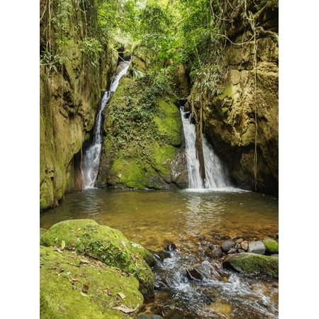 Nova Waterfall - Cachoeira Indiana Jones, waterfall in Boa Esperanca de Cima, Nova Friburgo Municipality, State of R Print Wall Art By Karol Kozlowski