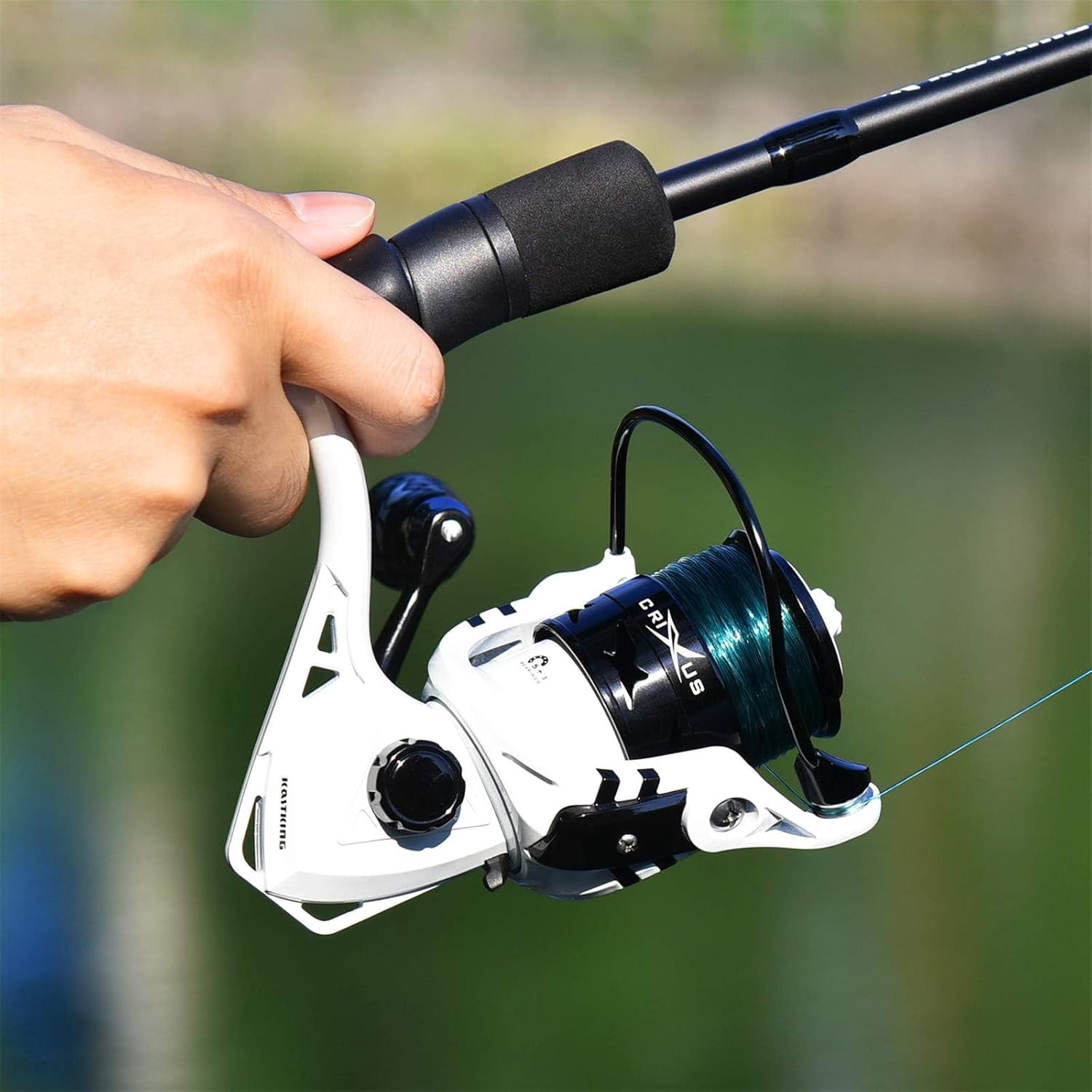 KastKing Spinning Fishing Rod and Reel Combo,Spin-6'0" Medium Light 2000 Reel IM6 Graphite 2Pc Blanks, Zirconium Oxide Rings-Crixus