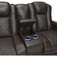 thumbnail image 4 of Seatcraft Anthem Italian Leather Loveseat w/Storage Console, Living Room, Power Headrest, Power Recline, Brown, 4 of 8