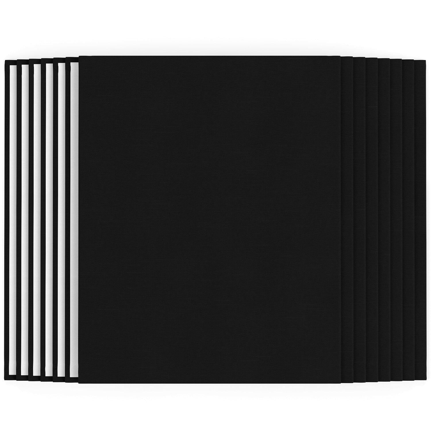 Black Painting Canvas Panels  4x4, 6x6, 8x8, 10x10, 12x12 inch (5 Eac -  Chalkola Art Supply