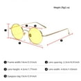 thumbnail image 3 of Women's Retro Round Metal Sunglasses - Gold Frame - Yellow Lens, 3 of 3