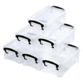 thumbnail image 2 of 6 Pcs Mini Plastic Boxes, Small Clear Storage Containers with Locking Lids, Clear Plastic Organizers for Crafts, Stationery, Jewelry, Sewing, Multipurpose Cases for Accessories, 2 of 7