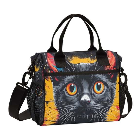 Cat Black Cooler Bag Lunch Bag Soft Cooler Cooling Tote Insulated Lunch Box for Adult Men Women
