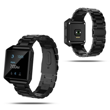 Mother Of Pearl Silver Wrist Watch - Stainless Steel Replacement Wrist Band Loop Strap with Stainless Frame for Fitbit Blaze Smart Watch Fitness Tracker
