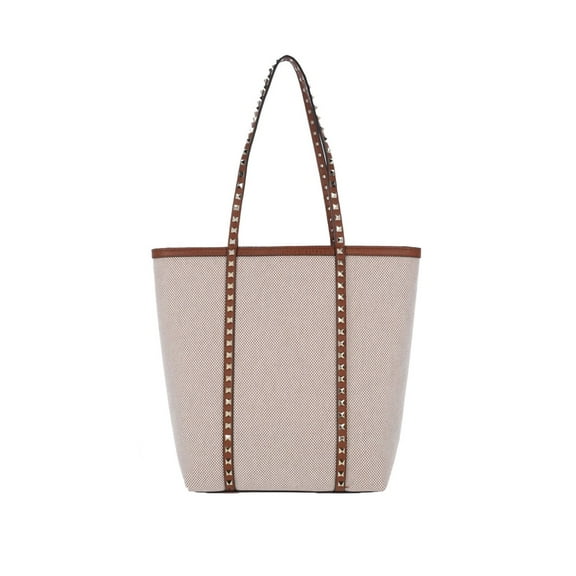 Valentino Garavani Women's "Rockstud" Tote Bag – Beige Neutrals