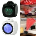 thumbnail image 2 of Multifunction Digital Projection Alarm Clock Voice Talking LCD Projection with Thermometer Display( Without Battery) White, 2 of 11