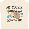 thumbnail image 4 of Inktastic My Cousin Loves Me with Sloth and Hearts Boys or Girls Toddler T-Shirt, 4 of 5