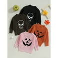 thumbnail image 5 of Douhoow Toddler Baby Knitted Sweater Halloween Pumpkin Skull Pullovers Casual Long Sleeve Warm Knitwear, 5 of 7