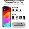 thumbnail image 3 of Duomigo USB-C SD & microSD Card Reader, Dual Slot Memory Card Adapter for MacBook, iPad, iPhone 15/16 & Other USB-C Devices, Plug and Play, 3 of 7