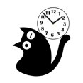 thumbnail image 2 of Reloj de pared silencioso de acrílico moderno con forma de gato, reloj colgante decorativo adecuado para Estilo A, 2 of 9