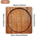 thumbnail image 2 of 3.5 Inch Square Wooden Coasters Grooved Chocolate Natural Sandalwood Cup Holder Heat Resistant Thermal Insulation Pads Tabletop Protection Wood Coffee Cup Mug Mat Saucers for Drinks Bar Home, 2 of 7