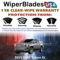 thumbnail image 2 of 2019 GMC Yukon XL Beam Wiper Blades Wipers w/1yr Warranty (Set of 3) w/Rear Wiper, 2 of 5