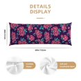 thumbnail image 2 of KLL Rose Flowers Pattern Long Body Pillow Cover,20x60 Body Pillow Cases,Soft Brushed Microfiber Invisible Zipper Design-Pillow core not included, 2 of 7