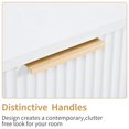 thumbnail image 4 of Hassch 2-Drawer Bedside Cabinet with Unique Wavy Front Design, Modern Fluted Nightstand w/ Lower Open Shelf, Space-Saving for Bedroom, White, 4 of 10