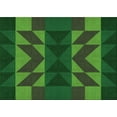 thumbnail image 1 of Ahgly Company Indoor Rectangle Patterned Dark Forest Green Area Rugs, 7' x 9', 1 of 1