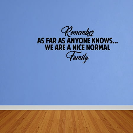 wall decal quote a nice normal family wall decal words lettering