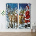 thumbnail image 5 of CUH Christmas Thermal Insulated Window Treatments Printed Blackout Window Drapes Slot Top Rod Pocket Window Curtain Panel Style-D W:51" x H:83", 5 of 6