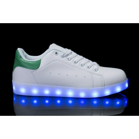 

Hoverkick Womens Shooting Stars LED Sneaker (White / Green)