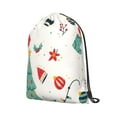 thumbnail image 2 of XMXT Waterproof Gym Bag, Christmas Pattern Flat Design Drawstring Backpack for Men, s, 2 of 8