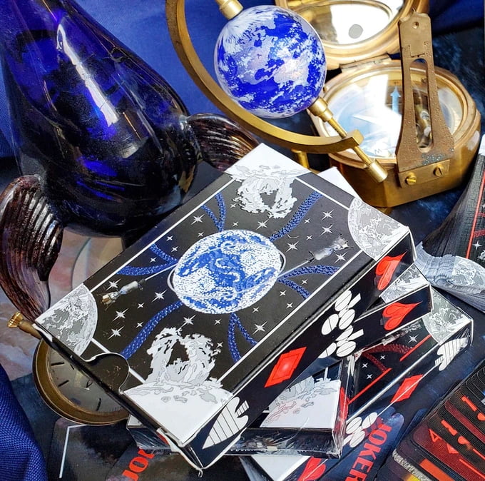 Cosmic Exploration Blue Playing Cards (Space-X) by Jon Ramer & Nick Stevens