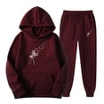 thumbnail image 3 of Usmixi Sweatsuits Set for Women Womens Plus Size Hoodies Lounge Sets Hooded Sweatshirt Drawstring Jogger Pants Tracksuits Sets Fashion Dandelion Print 2 Piece Outfits with Pocket Under $10, 3 of 3