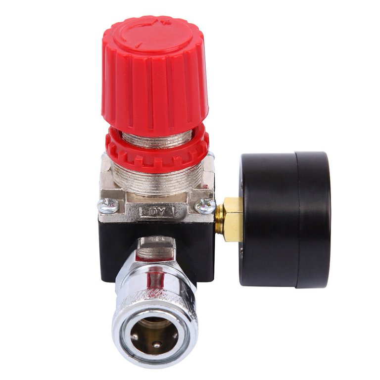 M4YC regolatore di pressione dell'aria da 1/4 pollici con manometro  0-140PSI controllo del flusso d'aria valvola di regolazione utensili  pneumatici utilizzare strumento professionale - AliExpress