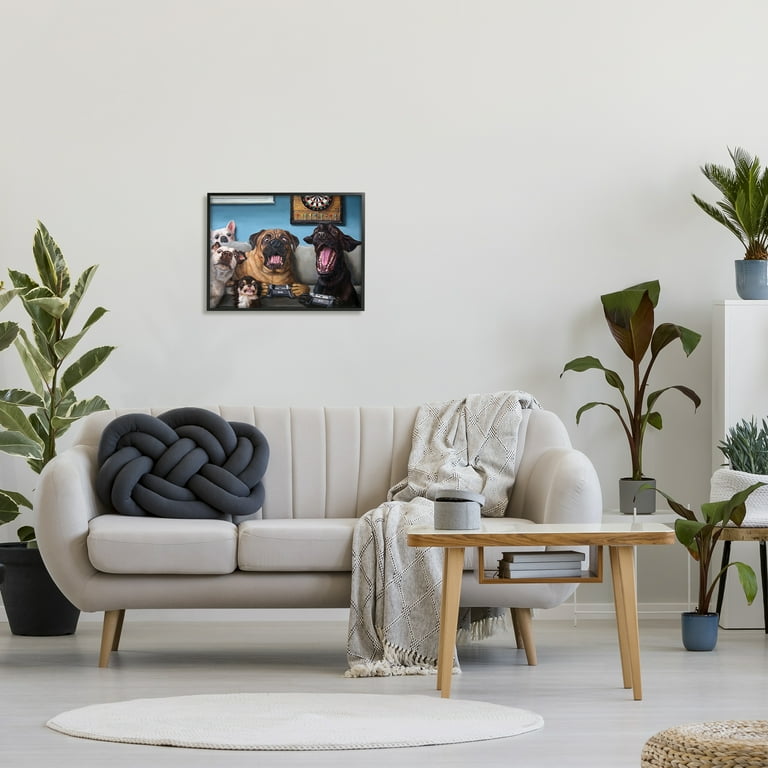 Stupell Industries Funny Dogs Playing Video Games Livingroom Pet