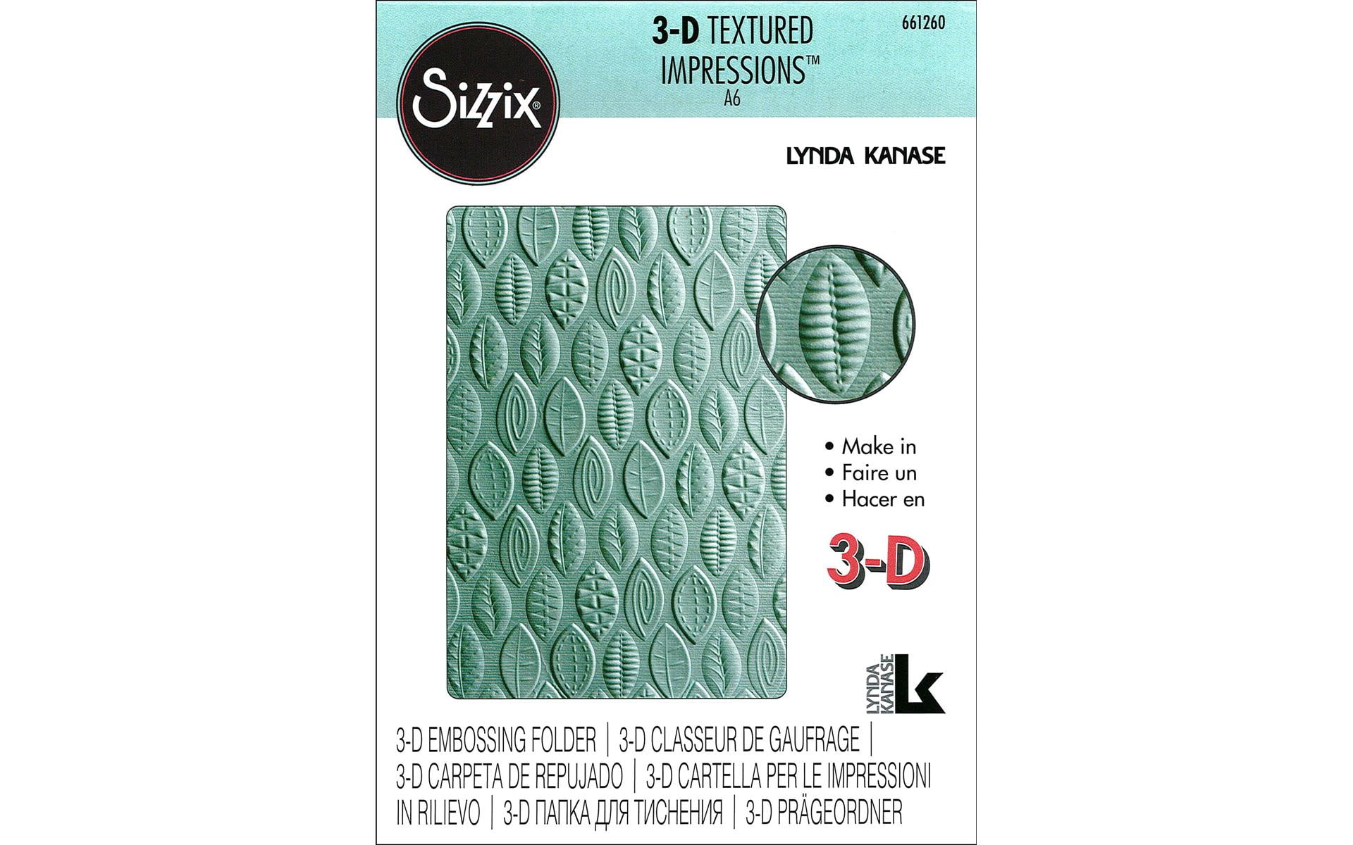 Sizzix 3D Textured Impressions Embossing Folder Leaves by Lynda Kanase