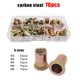 thumbnail image 1 of Juego surtido de Tuercas de remache de cabeza plana de aluminio, acero al carbono y acero inoxidable, M3, M4, M5, M6, M8, 205 A2-70, 1 caja de 70/402/304 Uds., 1 of 4