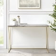 thumbnail image 4 of Lana 46" Geometric Side Faux Marble Table in Gray Faux Vein Cut Marble/Gold, 4 of 6