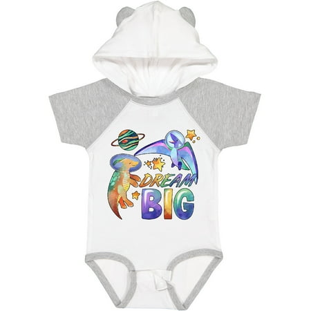 

Inktastic Dream Big Cute Space Dinosaurs Boys or Girls Baby Bodysuit