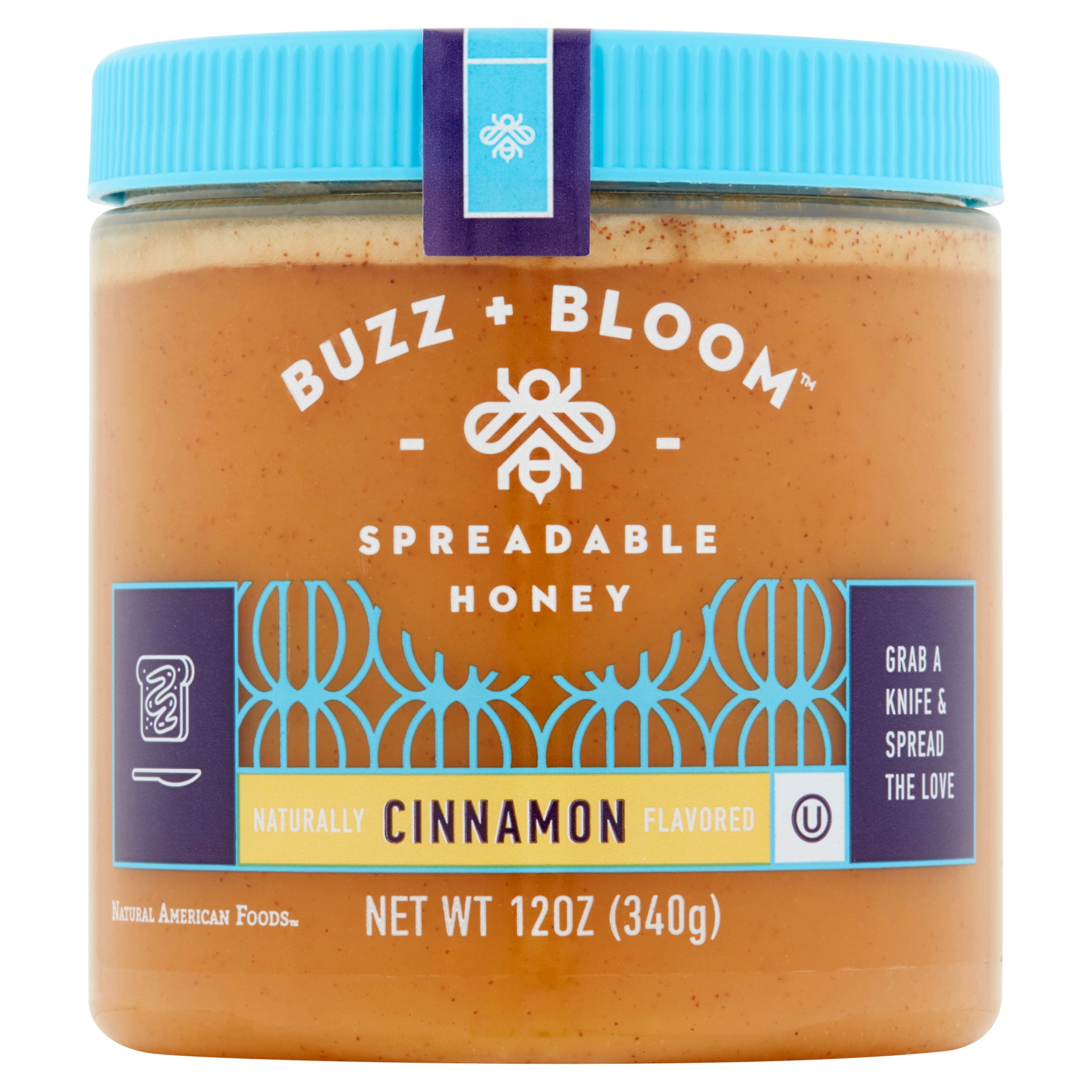Buzz + Bloom Cinnamon Spreadable Honey, 12 oz, 6 pack