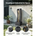 thumbnail image 2 of KFFKFF Outdoor Water Fountain, 38.58-Inch Tall with LED Light and Pump, 1-Tier Floor Standing Rock Base Design for Garden, Home, Patio, and Backyard Use, 2 of 9