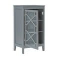 thumbnail image 4 of Linon Campbell Single Door Glass Front Cabinet with 3 Shelves, Gray Finish, 4 of 14