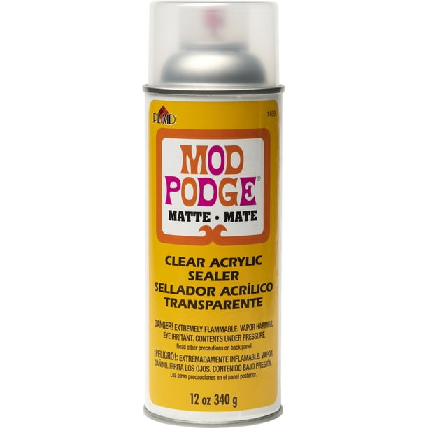 Mod Podge 1469 Acrylic Sealer, Matte Finish, Clear, 12 fl oz Walmart