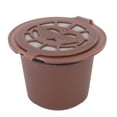 thumbnail image 3 of Coffee Filter Capsules Reusable Cup, 3Pcs Household Refillable Compatible with Nespresso(Brown), 3 of 8
