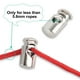 thumbnail image 1 of 25 Pcs Bloqueador de Cordón de Plástico con Resorte, Sujetadores de Fin de Cordón de Un Solo Agujero, Detalles Plateados, 1 of 7