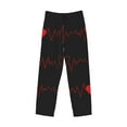 thumbnail image 4 of Easygdp Cardiogram and Heart Men's Pajama Pant, Sleep Elastic Waistband Lounge Pants - XX-Large, 4 of 9
