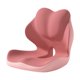 thumbnail image 1 of Cojín de asiento y respaldo de espuma viscoelástica, versátil y transpirable, con forma de L. Rojo rosa, 1 of 9