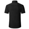 thumbnail image 2 of TOPTIE Men's Short Sleeve Shirt, Wrinkle-Resistant Business Formal Dress Shirt-Black-M, 2 of 7