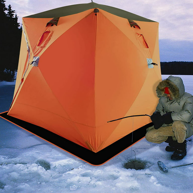 ANDGOAL Ice Fishing Shelter - Thermal Ice Fishing Tent, Insulated Ice  Shelter, 3-4 Person Ice Fishing Tent, Pop-Up Ice Shelter for Quickfish Ice