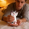 thumbnail image 4 of Horivan Stress Relief Plush Cat Toy Soft Fidget Sensory Squeeze for Anxiety Relaxation, Office Desk Home Decor Cute Kawaii Animal Stuffed Squishy Gift, 4 of 6