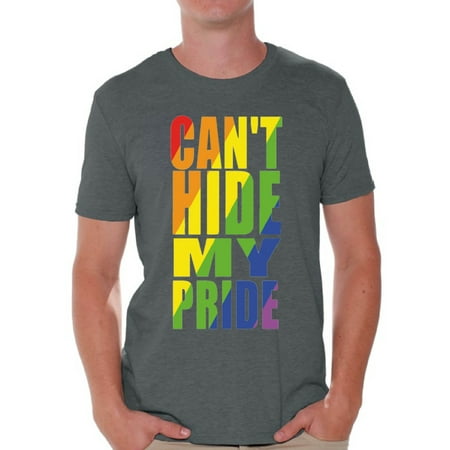 Awkward Styles Can't Hide My Pride T Shirts for Men Rainbow Shirts LGBT Gifts Gay Parade Men's T-shirt