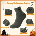 thumbnail image 4 of Halloween Embroidered Ankle Socks Trendy Socks Novelty Socks Crew Socks Lightweight Low Cut Socks Cotton Socks Funny Socks Fuzzy Socks Fall Socks Cute Socks 1 Pairs of Socks Orange One Size, 4 of 9