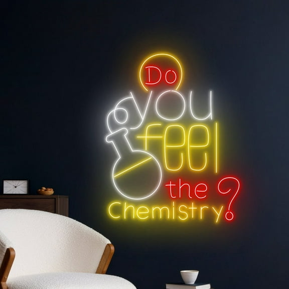 Handmadetneonsign Do You Feel The Chemistry Neon Sign, Chemistry Wall Art Decor, Bar Club Wall Decor