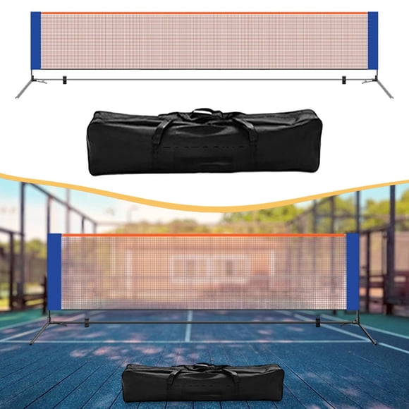 Quzzie Pickleball Net Portable Pickleball Net System With Carry Bag PP Steel Pipe Material Easy Assembly Foldable Lightweight Suitable for Garage Backyard Driveway Indoor Court 5.1m